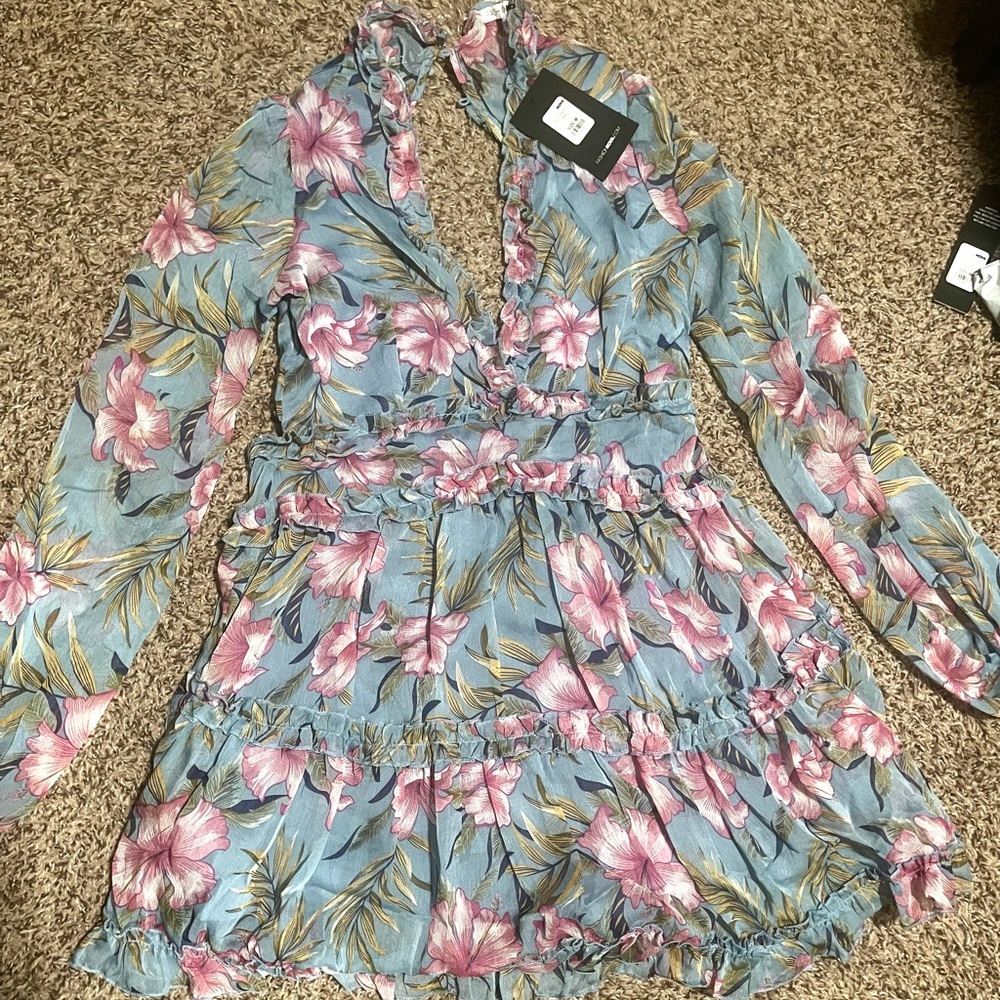 Ruffle Mini Floral Dress